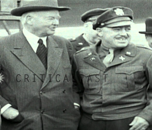 General Marquat meets Herbert Hoover at Atsugi, Japan in May, 1946